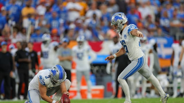 Detroit Lions kicker Riley Patterson